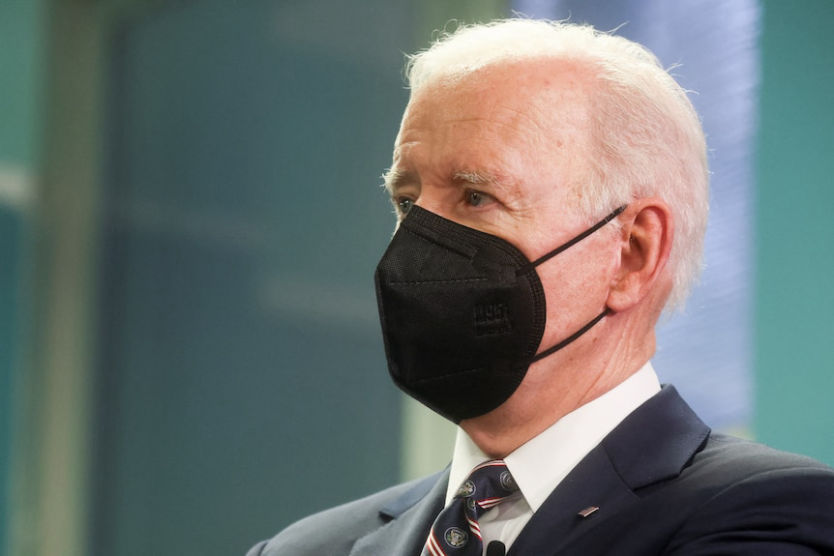 Joe Biden wearing Lutema M95i respirator